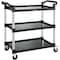 Vevor Utility Service Cart with Wheels 3-Tier Food Service Cart 220lbs Capacity FW1011117790 - alternate 1