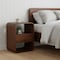Homeroots 22" Chestnut Solid Wood One Drawer Nightstand 722576 - alternate 2