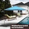 Pure Garden 10-Foot Offset Patio Umbrella with Cross Base, Blue 50-102-B - alternate 4