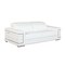 Homeroots 89" White Italian Leather Sofa With Silver Legs 329593 - alternate 5