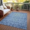 Homeroots 9' X 12' Blue Oriental Washable Indoor Outdoor Area Rug 607534 - alternate 6