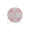Homeroots 8' Blush Sky Blue And Brown Round Oriental Washable Indoor Outdoor Area Rug 597670 - alternate 4
