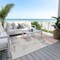 Homeroots 8' X 10' Coral And Gray Abstract Washable Indoor Outdoor Area Rug 617719 - alternate 7