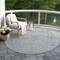 Homeroots 8' Silver And Beige Round Abstract Washable Indoor Outdoor Area Rug 616030 - alternate 3