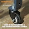 Powertec 2in PU Caster Wheels Set, 3/8in-16 x 1 Stem Casters, 2 w/ Locking Brake, 350 lbs, 360° Swivel 17220 - alternate 4