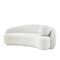 Homeroots 85" Cream Sherpa Curved Sofa And Toss Pillow With Legs 543965 - alternate 6