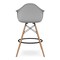 Homeroots 28" Gray And Brown Heavy Duty Plastic And Solid Wood Low Back Counter Height Bar Chair 520677 - alternate 3