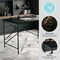 Martha Stewart 23.5 in. D X 47.25 in. W X Engineered Wood, Steel, Black Top/Oil Rubbed Bronze Frame XU-DK-4-BK-MS - alternate 4