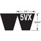 Gates Cogged V-Belt, Super HC Molded Notch PowerBand Belts, 5VX1400, 5VX, Ethylene Elastomeric, 140 in, 2 in Top Width 3/5VX1400 - alternate 3