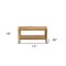 Homeroots 36" Natural Solid Teak Rectangular Shower Bench With Shelf 376700 - alternate 3