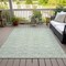 Homeroots 3' X 5' Mint Green Artichoke Green And Ivory Geometric Washable Indoor Outdoor Area Rug 583372 - alternate 4