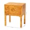 Bali & Pari Kayla Modern and Contemporary Natural Light Mappa Real Burl Wood 2-Drawer Nightstand 249-13924-ZORO - alternate 7