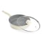 Gibson Home Barnsdall 11 Inch 4 Quart Ceramic Nonstick Alimunium Saute Pan with Lid in Cream 137715.02 - alternate 3