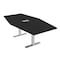 Skutchi Designs 6 Person Conference Table With Power Unit | 7' Hexagon Table | Harmony Series HAR-HEX.IR-48X84-T-U999ST19-ESIL - alternate 1