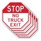 Signmission Stop No Truck Exit, 10 inch X 10 inch, Aluminum Metal Signs, 5PK OC-A-5Pack-10-324 - alternate 1