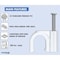 Kable Kontrol Cable Clip, PVC, 16 mm Bundle Dia., White, 12 mm L, 100 PK KK-WNC-16 - alternate 5