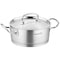 Korkmaz Proline Professional Series 4.5 Liter Stainless Steel Low Casserole with Lid in Silver A1170 - alternate 1