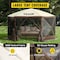 Vevor Pop-up Camping Gazebo Camping Canopy Shelter 6 Sided 10' x 10' Sun Shade VV-CGT-1010 - alternate 4