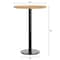 Flash Furniture Bennett 30 in Round Solid Wood Indoor Tabletop in Natural with 18 in Round Bar Height GSF-RD30-NAT-TR18B-GG - alternate 7