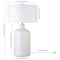 Homeroots 29" White Ceramic Table Lamp With White Drum Shade 524285 - alternate 2