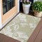 Homeroots 3' X 5' Artichoke Green Ivory And Taupe Floral Washable Indoor Outdoor Area Rug 589518 - alternate 1
