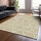 Homeroots 10' X 14' Tan Ivory And Green Abstract Washable Indoor Outdoor Area Rug 600569 - alternate 4