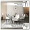 Leisuremod Sonnet Modern Dining Chair in Coconut White Fabric and Iron Legs SC51W - alternate 5