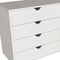 Homeroots 30" White Solid Wood Four Drawer Combo Dresser 489582 - alternate 5