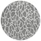 Homeroots 8' Gray And Ivory Round Geometric Washable Indoor Outdoor Area Rug 599288 - alternate 4