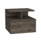 Homeroots 12" Brown Wood One Drawer Floating Nightstand 543695 - alternate 1