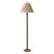 Jonathan Y Wren 61.5" Modern Rustic Bobbin Pleated Paper Shade/Resin LED Floor Lamp, Brown Wood Finish/Light Bro JYL5400A - alternate 6