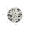 Homeroots 8' Ivory And Black Round Floral Washable Indoor Outdoor Area Rug 600008 - alternate 4
