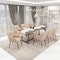 Leisuremod Elias Dining Chair Upholstered in Leather Velvet and Powder Coated Iron Legs EDC21LTP - alternate 5