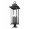 Z-Lite Tiberius 6 Light Outdoor Pier Mounted Fixture, Black/Clear Seedy, 12 In W x 36.75 In H 5017PHXLR-533PM-BK - alternate 4
