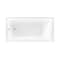 Kingston Brass 60-Inch Acrylic Rectangular 3-Wall Alcove Tub Combo with Waste and Overflow Drain, Left Hand Drain CVTDE603122L6 - alternate 2