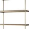 Homeroots 42" Antiqued Brass And Brown Distressed Metal and Solid Wood Four Tier Bookcase with Two Doors 611043 - alternate 3