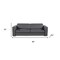 Homeroots 89" Dark Gray Top Grain Leather Reclining Solid Wood Sofa 720401 - alternate 7