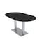 Skutchi Designs Racetrack Conference Table With Power Unit, 36 in W, 60 in L, Black HAR-RAC-36X60-DOU-U999ST19-NA - alternate 1