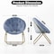 Simple Deluxe Cozy Chair, Faux Fur Saucer Chair for Bedroom, Comfy Foldable Moon Chair, Round Fluffy chair for Li 3A88CHAIRYL38GRY01 - alternate 3