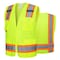 Protectx Safety Vest M Class Class 2 , Zipper Front 7 Pockets SV-120-FM7-GN-M-01 - alternate 3