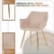 Leisuremod Markley Modern Leather Dining Arm Chair With Gold Legs in Taupe, 4PK ECG26TP4 - alternate 5