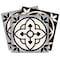 Homeroots 6" X 6" Black And White Rory Peel And Stick Removable Tiles 390725 - alternate 3