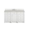 James Martin Vanities Bristol 60" Single Vanity, Bright White, w/ 3 CM Siberian Silestone Top w/FreePower Wireless Charger 157-V60S-BW-FSFR - alternate 1