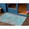 Homeroots 3' X 5' Teal Blue Charcoal And Gray Abstract Washable Indoor Outdoor Area Rug 587182 - alternate 1