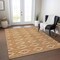 Homeroots 5' X 8' Copper And Ivory Geometric Washable Indoor Outdoor Area Rug 599653 - alternate 5