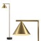 Jonathan Y Chelsea 60" Metal/Marble Cone Shade LED Floor Lamp, Brass/Black JYL3062A - alternate 3