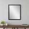 Homeroots 42" Black Solid Wood Framed Accent Mirror 632822 - alternate 2