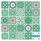 Homeroots 7" X 7" Green And White Mosaic Peel And Stick Removable Tiles 390831 - alternate 3