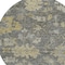 Homeroots 8' Gray And Charcoal Round Floral Washable Indoor Outdoor Area Rug 604128 - alternate 5