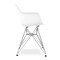 Homeroots White And Silver Heavy Duty Plastic Dining Arm Chair 520275 - alternate 4